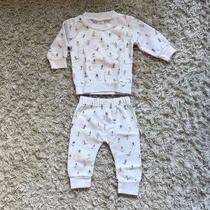 White Baby Outfit with Skiers